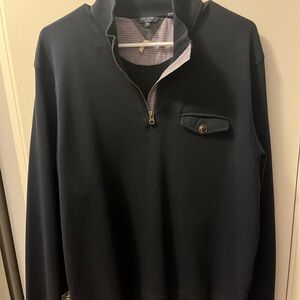 Ted Baker Men's‎ Navy Blue Quarter Zip Sweater. Size Men’s small Made in London